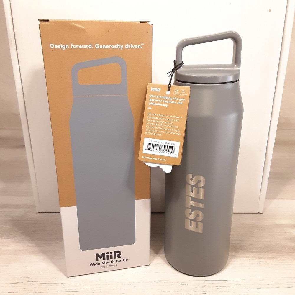 Estes Express Lines Miir Wide Mouth Bottle 32oz. Basal Gray 18/8 Stainless Steel